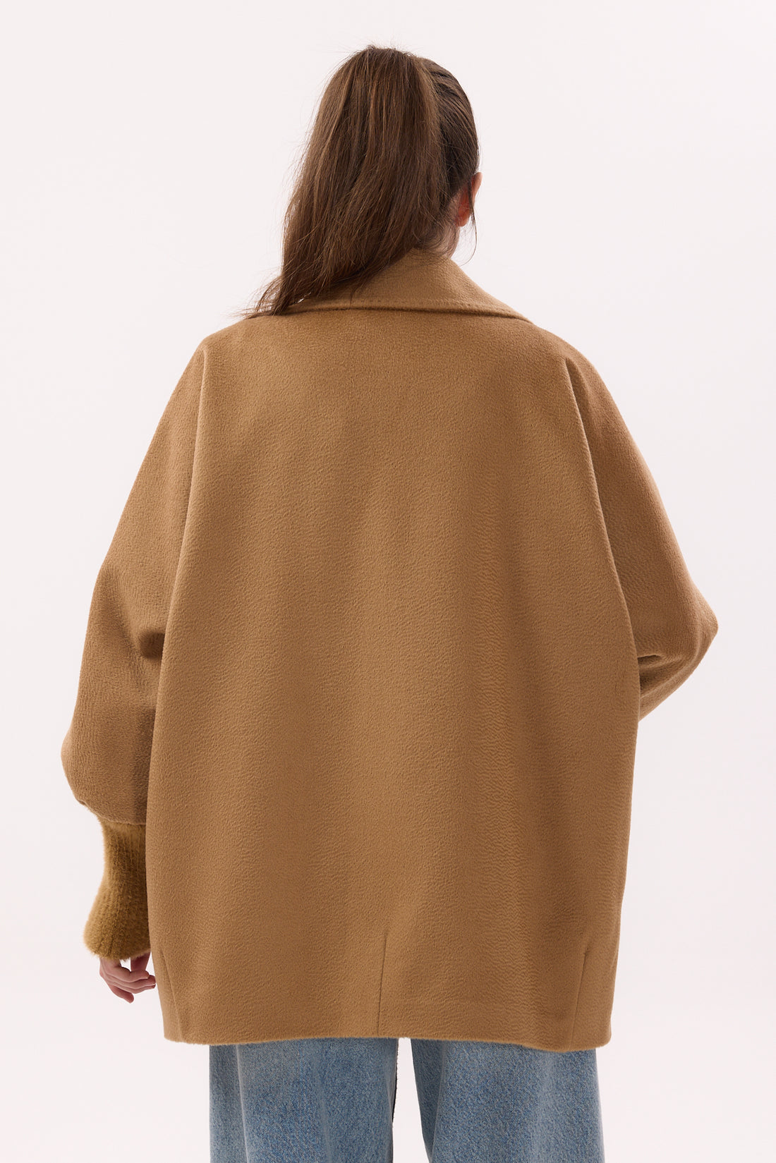 "Siena" Kamel Oversize Kaban – Triko Kol Detaylı